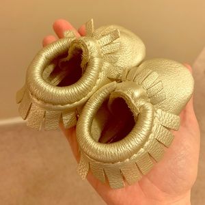 Gold Freshly Picked moccasins